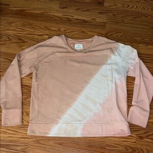 Aerie Pink and White Tie-Dye Sweatshirt